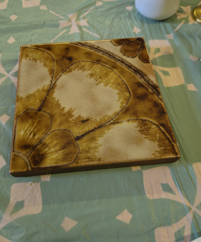 Vintage Floral Trivet Tile thumbnail