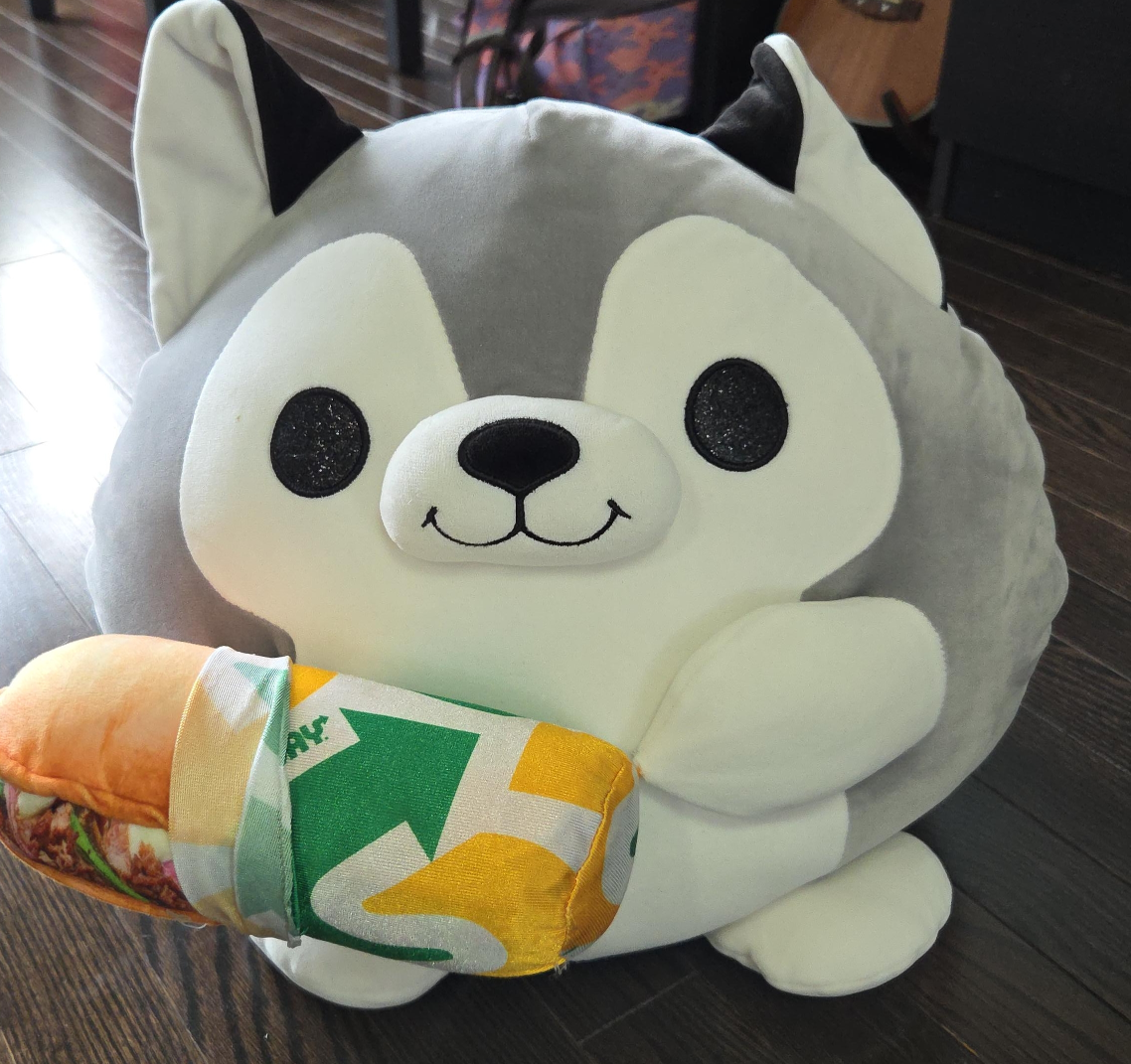 Squishmallows Subway Husky Plush