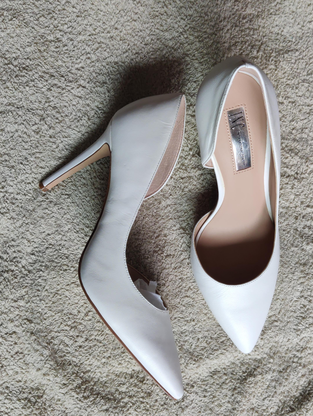 INC International Concepts White Heels thumbnail