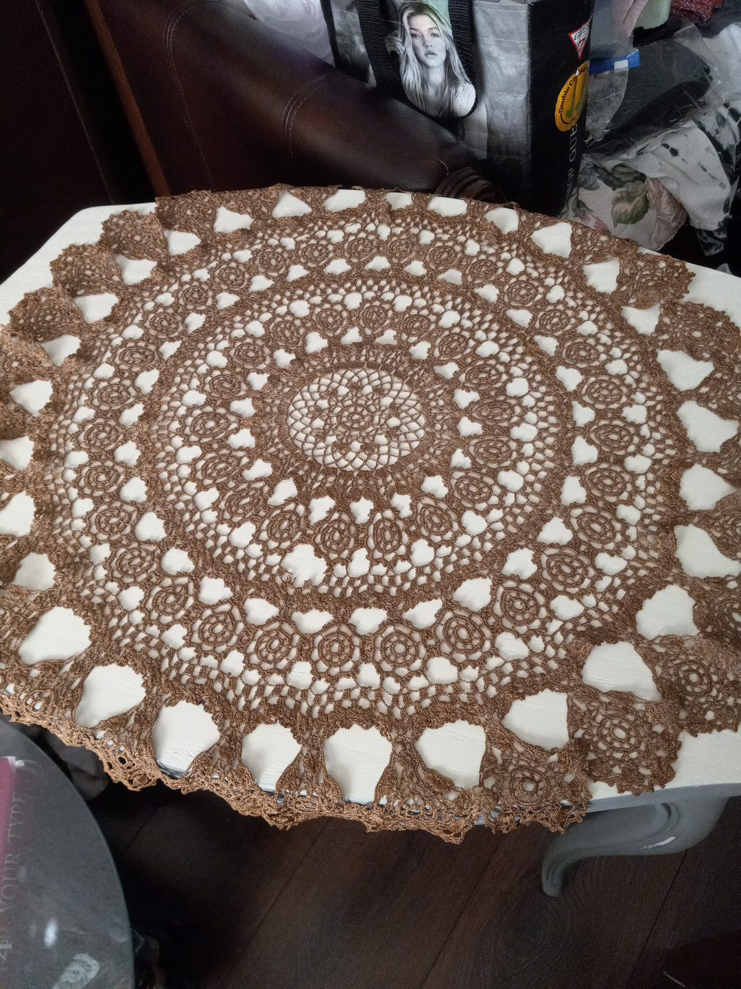 Brown Crochet Doily thumbnail