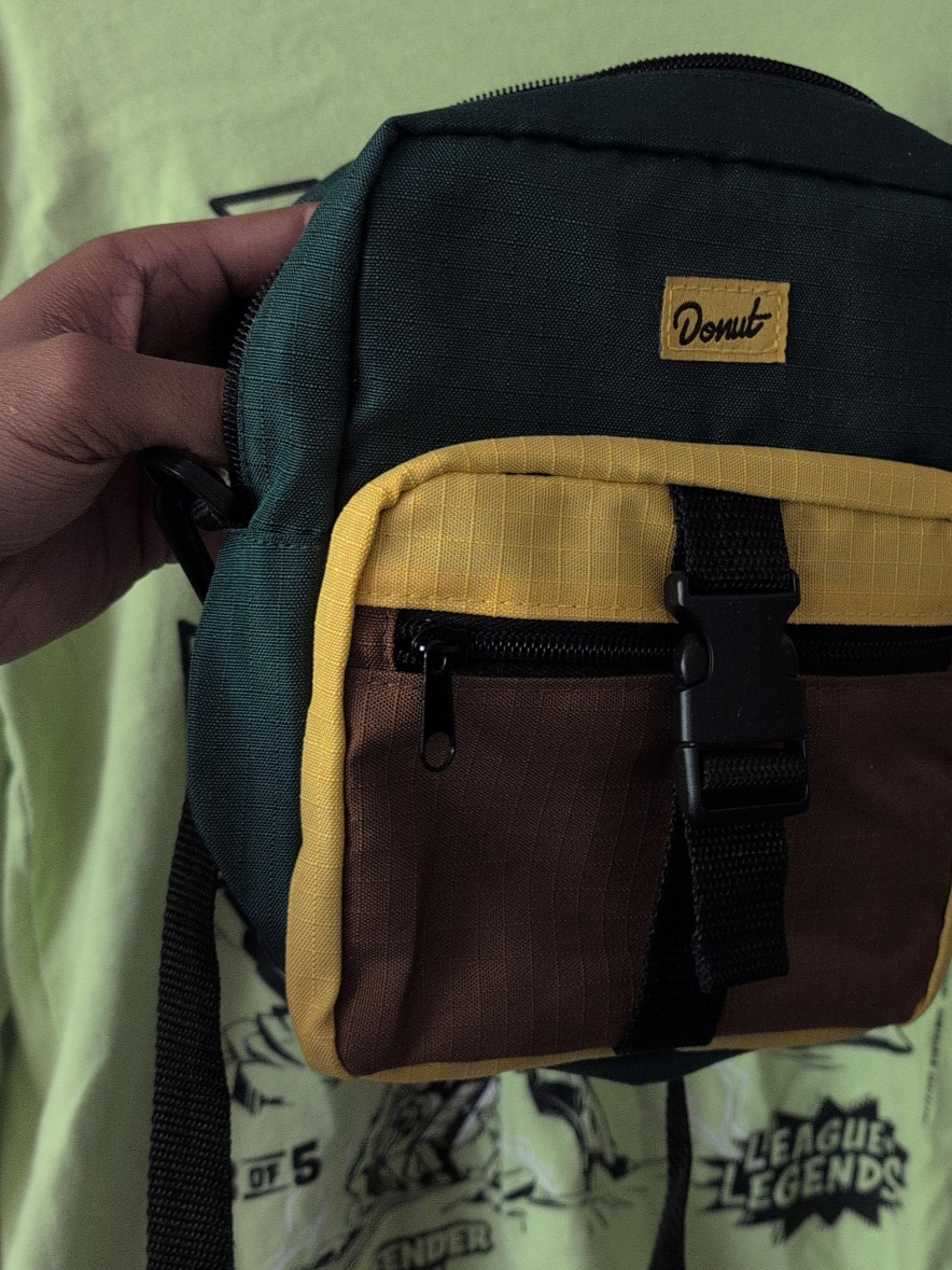 Donut Brand Green/Brown Sling Bag thumbnail