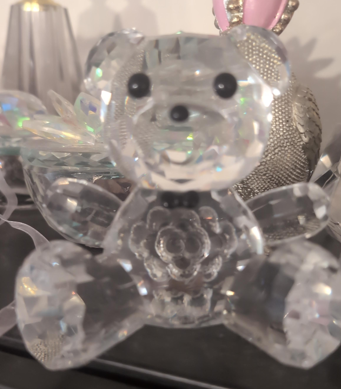 Crystal Teddy Bear Figurine thumbnail