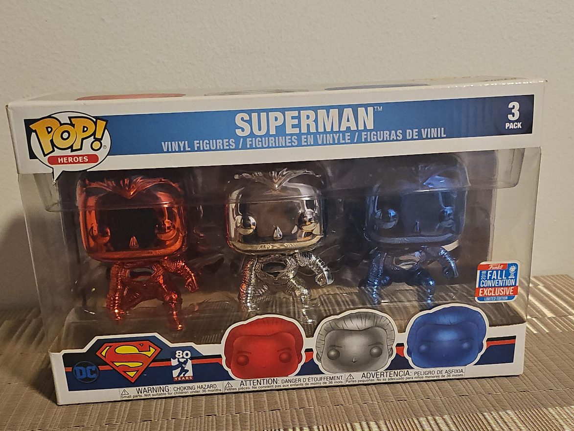 Funko Pop! Heroes Superman 3-Pack Vinyl Figures thumbnail
