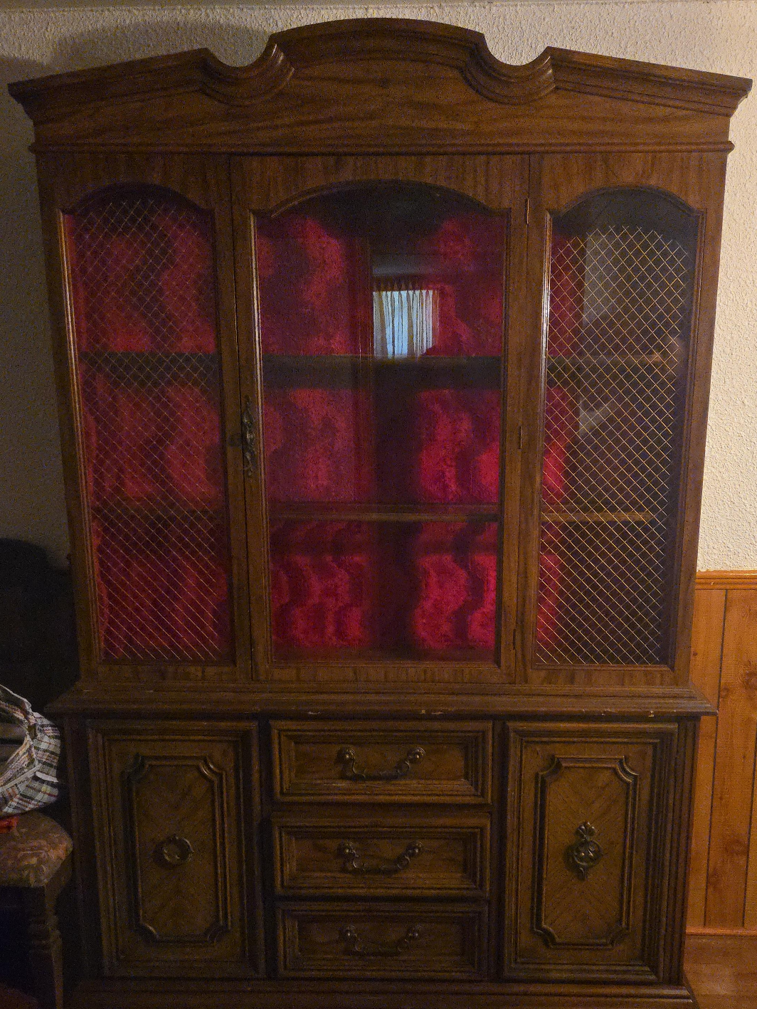 Vintage Wooden China Cabinet thumbnail