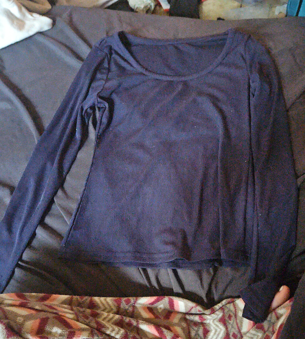 Long Sleeve Top - Navy Blue small thumbnail
