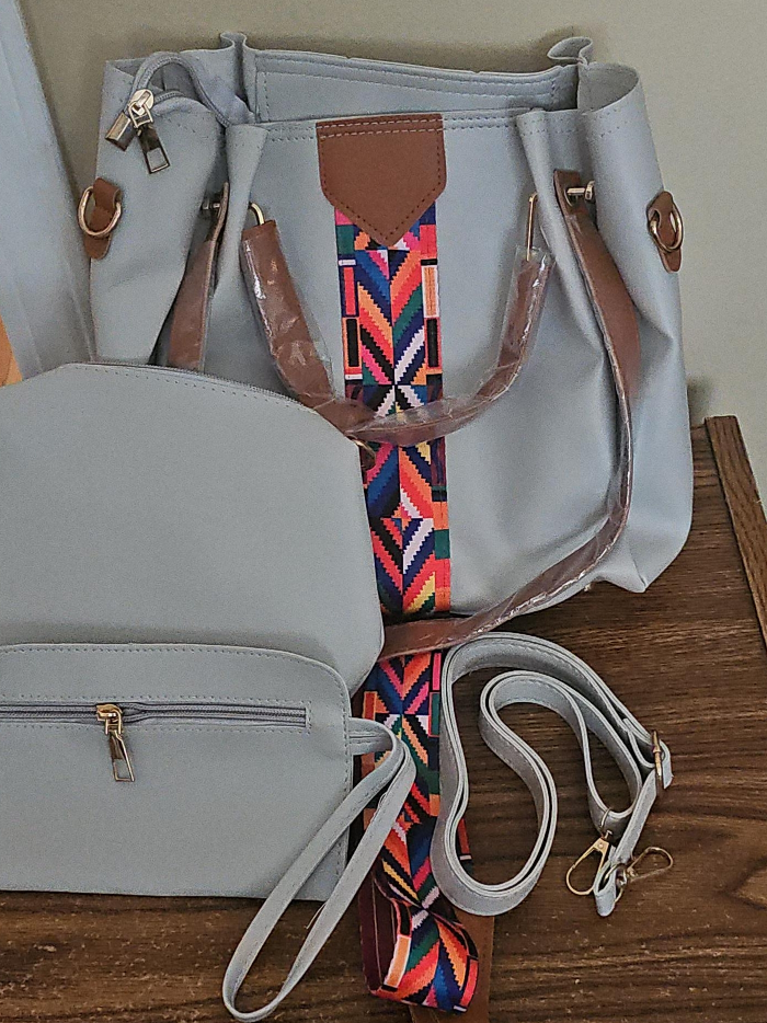 Light Blue 3-Piece Handbag Set