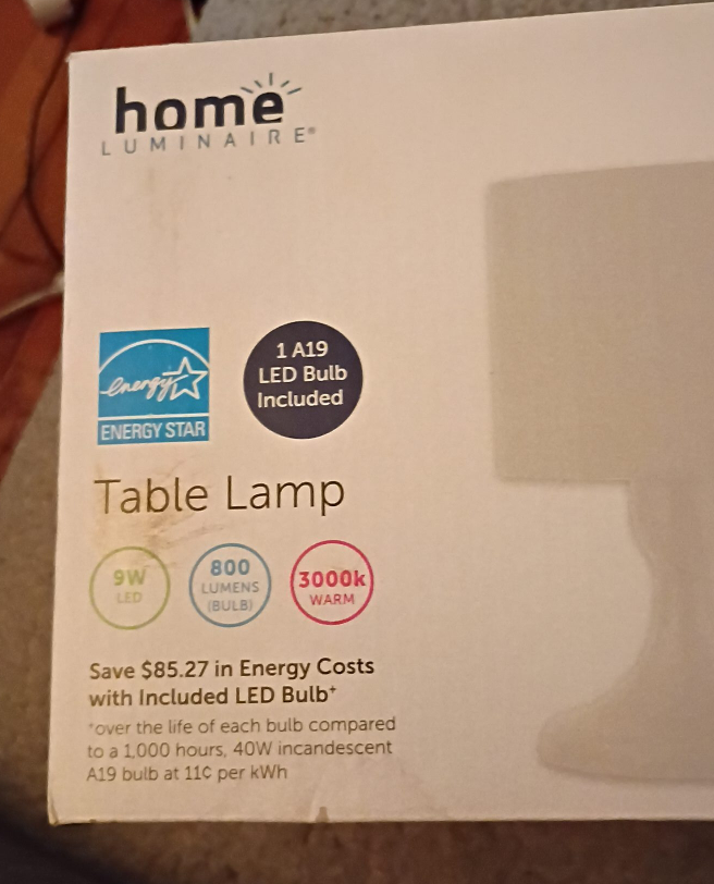 Home Luminaire Table Lamp - LED Bulb Included thumbnail