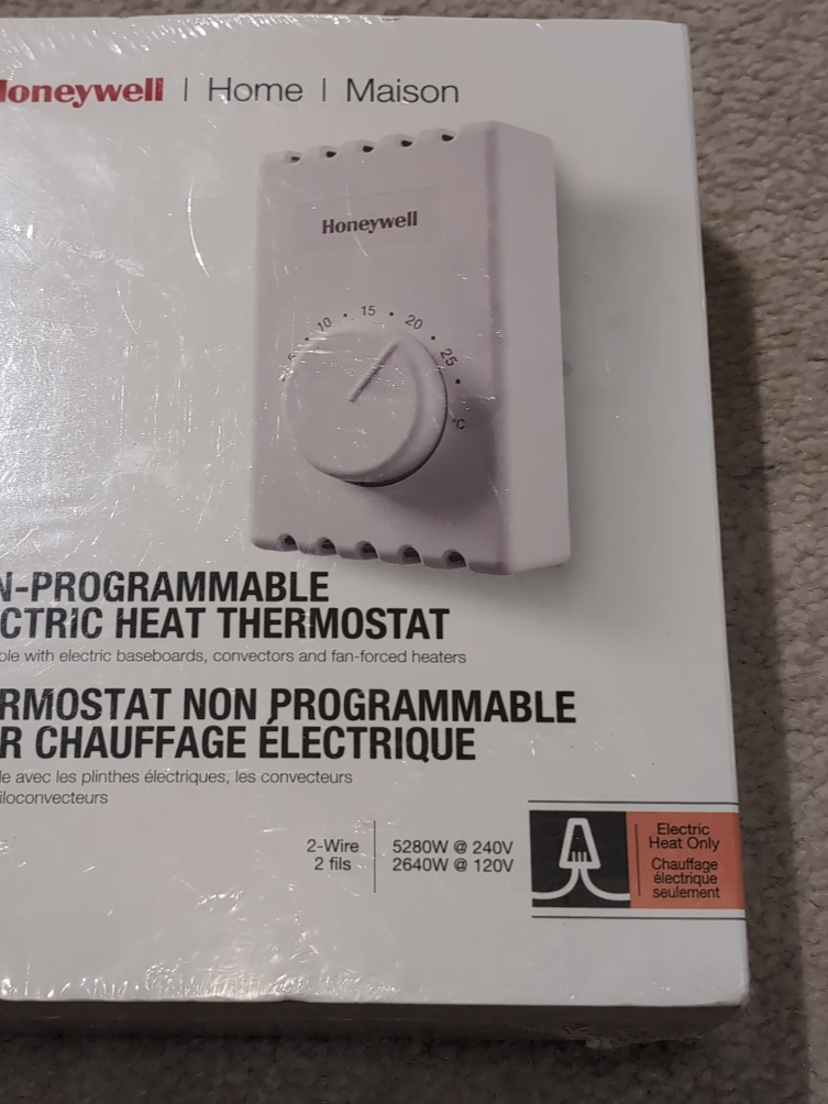 New Honeywell Non-Programmable Electric Heat Thermostat thumbnail