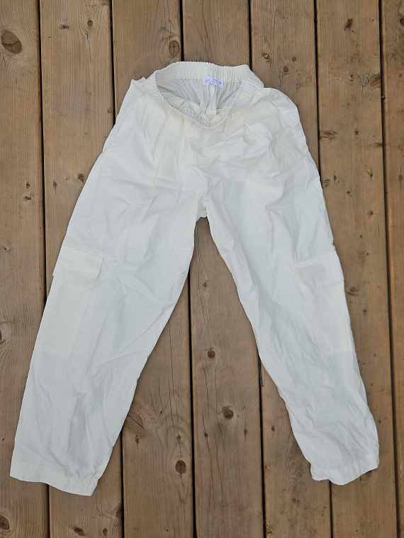 Zara White Cargo Pants thumbnail
