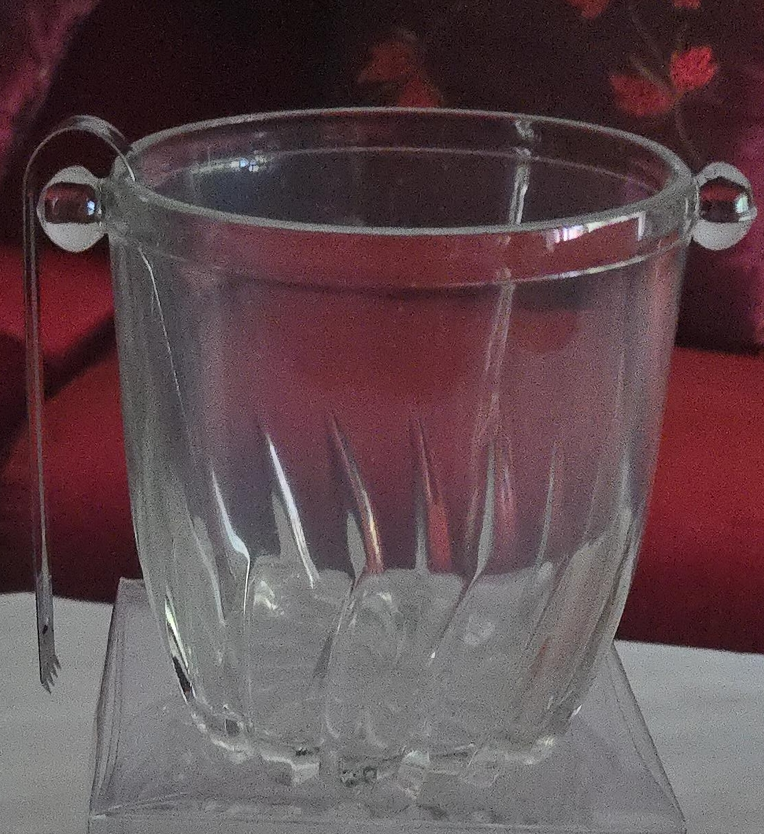 Crystal Ice Bucket with Tongs thumbnail