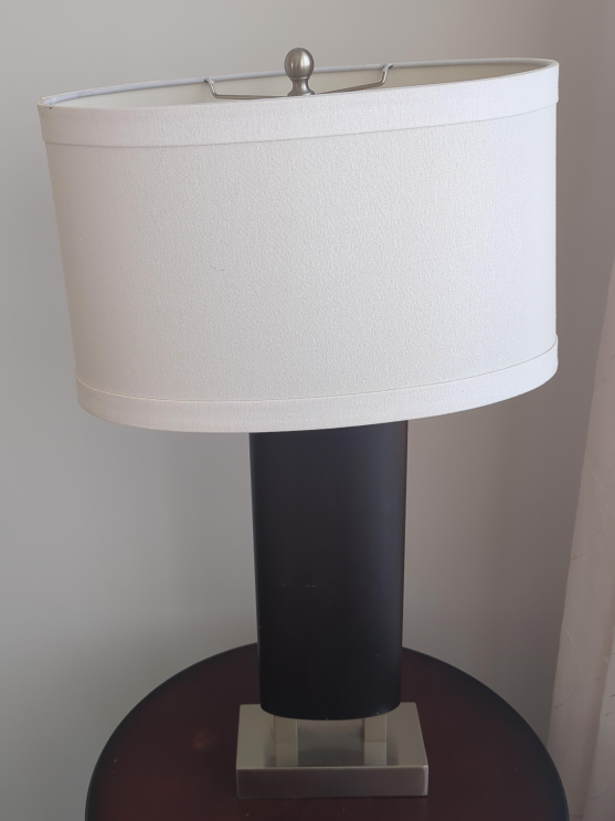 2 Table Lamp - Black Base, White Shade thumbnail