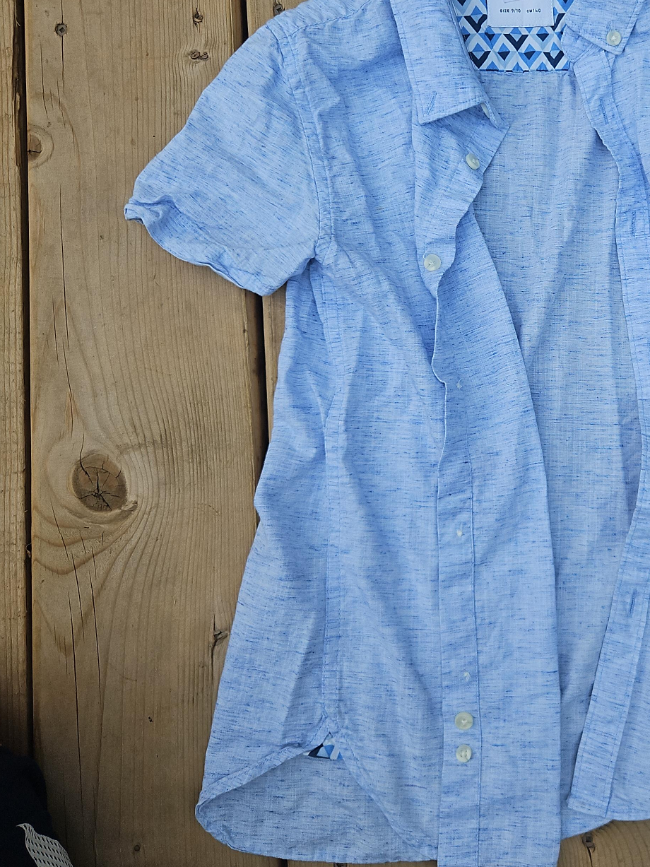 Boys' Blue Short Sleeve Shirt - Size 9/10 thumbnail