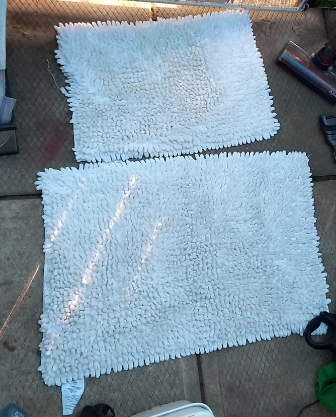 White Shag Bath Mats - Set of 2 thumbnail