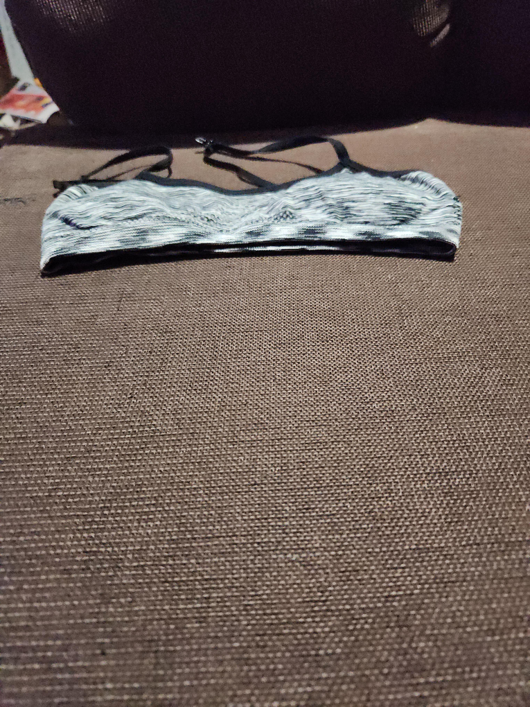 Grey & White Sports Bra thumbnail