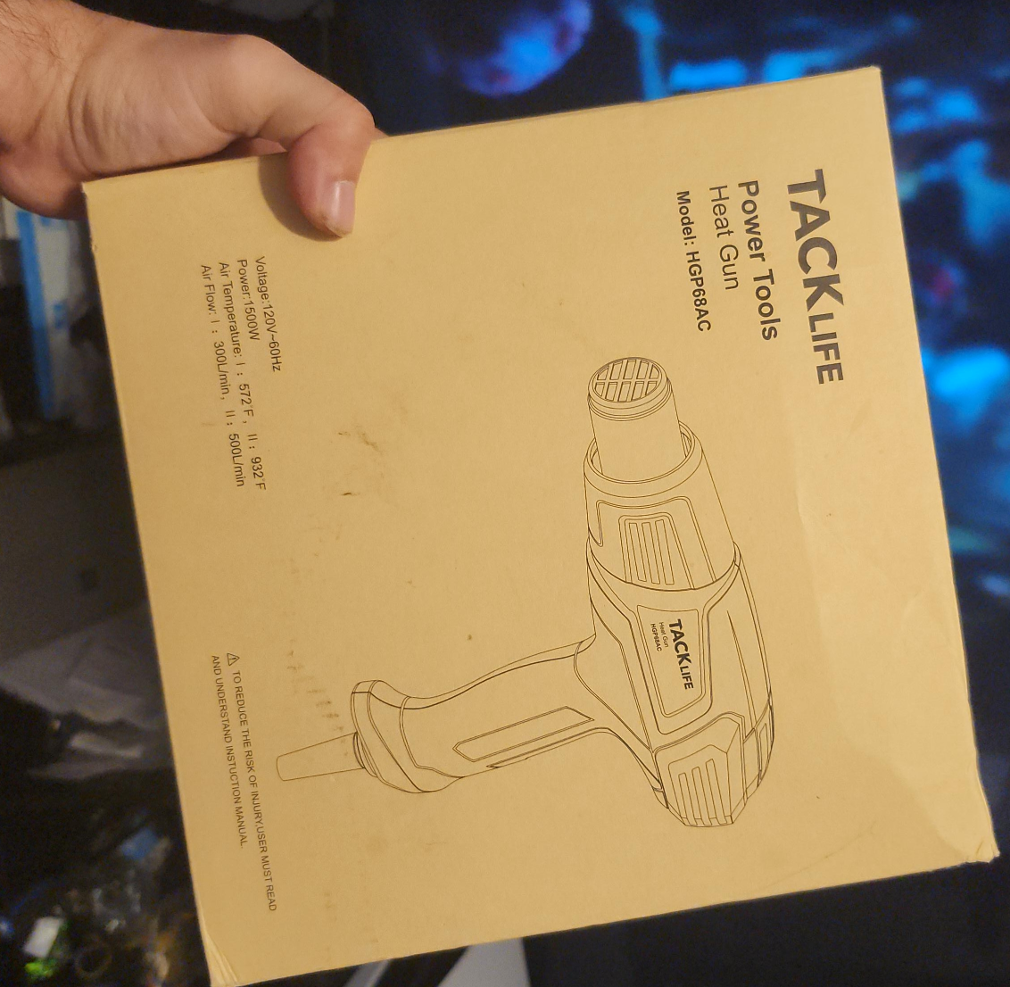 Tacklife Power Tools Heat Gun - Model HGP68AC thumbnail