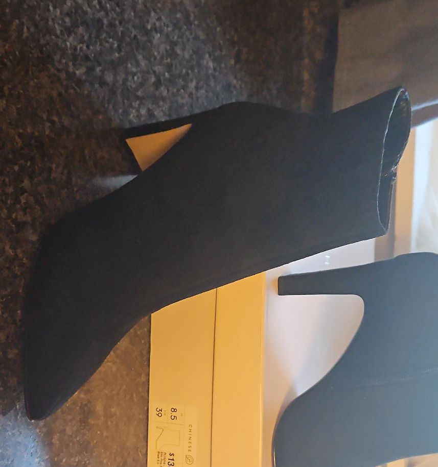 Chinese Laundry Erin Black Suede Booties - Size 8.5 thumbnail
