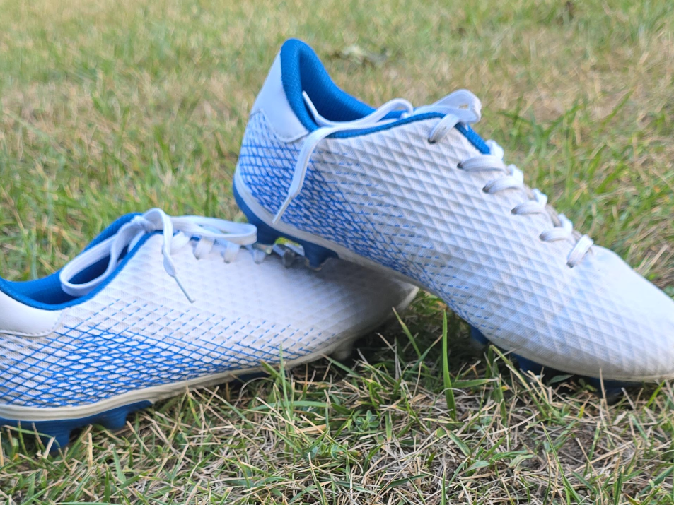 Adidas Ghosted.3 Youth Soccer Cleats - White/Blue image indicator(1)