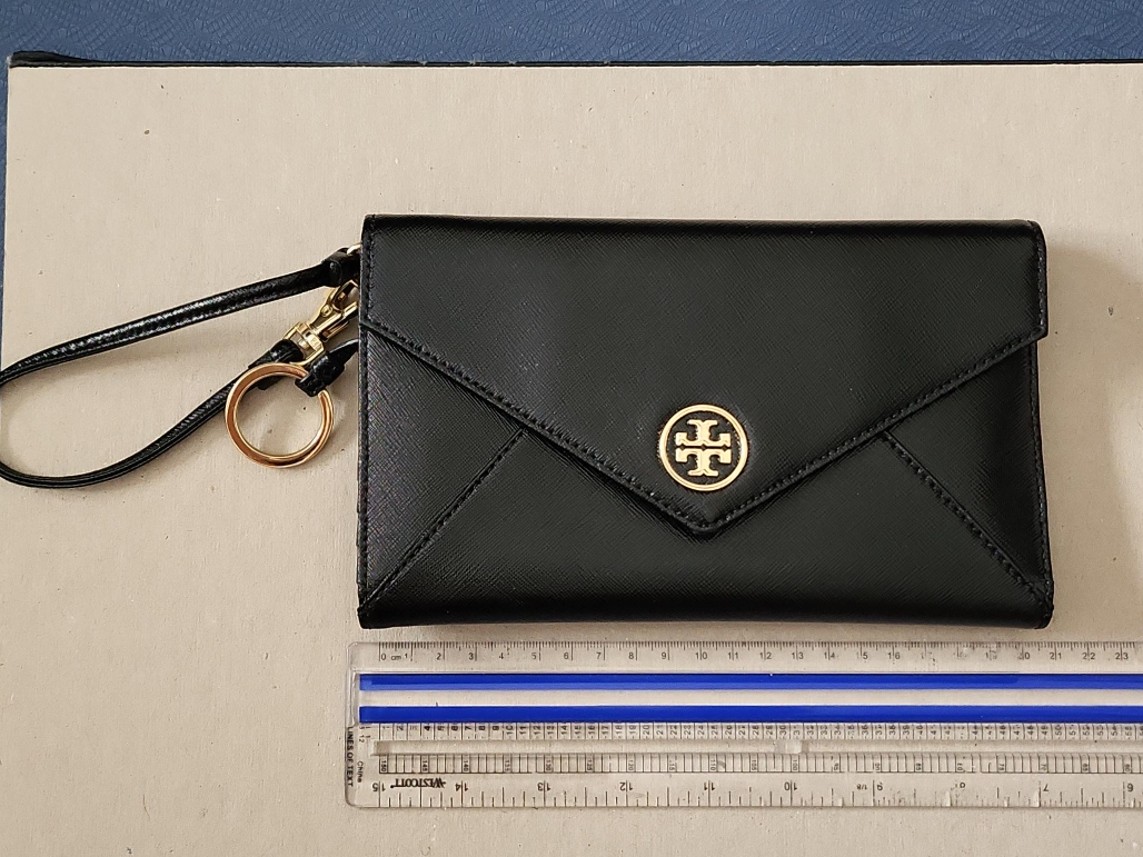 Tory Burch Black Leather Wristlet Wallet thumbnail