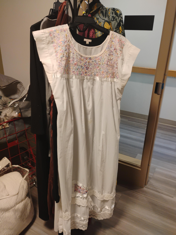 Floral Embroidered White Dress thumbnail