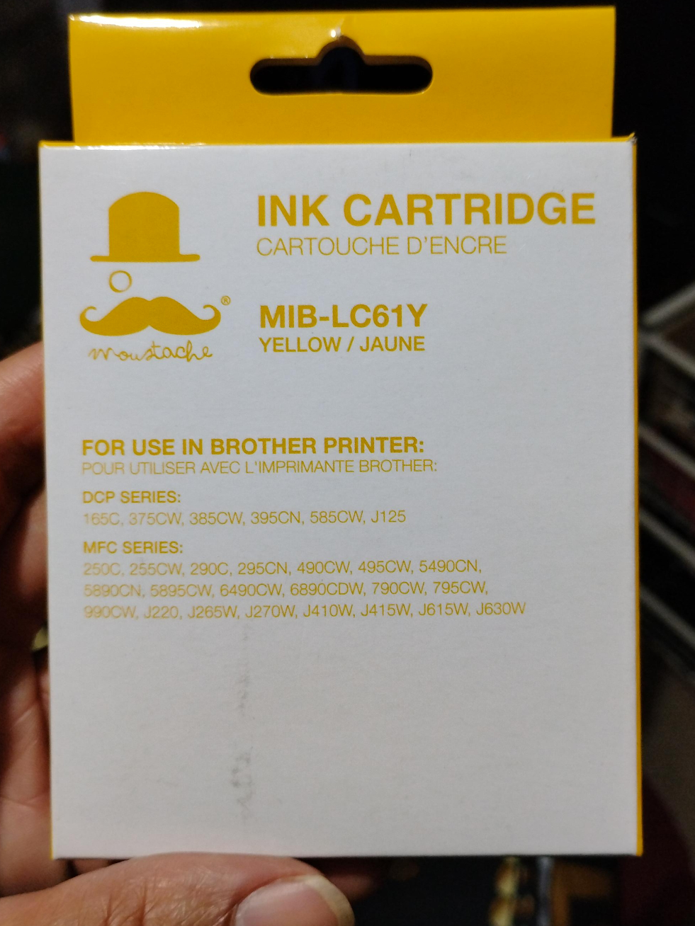 Moustache MIB-LC61Y Yellow Ink Cartridge for Brother Printer thumbnail
