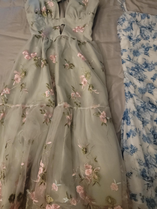 Floral Dresses - Light Green & Blue thumbnail