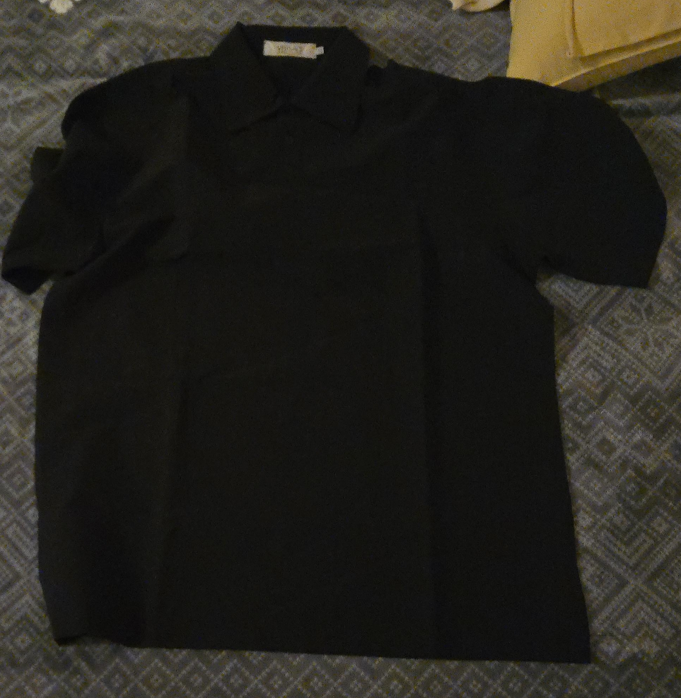 VERSACE Black Short Sleeve Polo Shirt