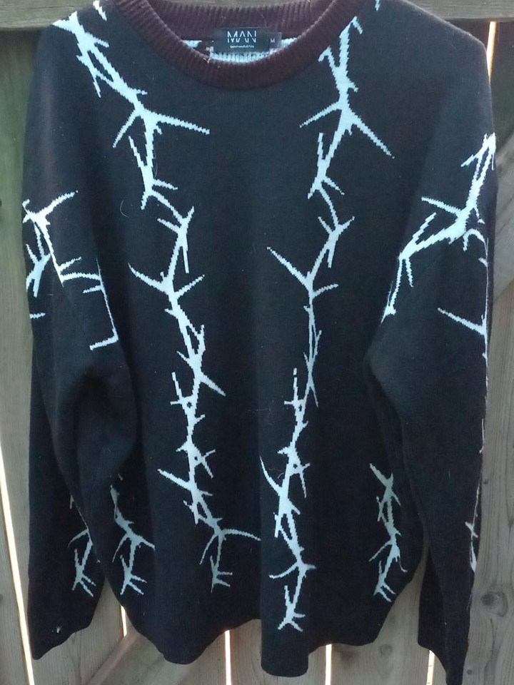 BoohooMAN Black Sweater - Size M thumbnail