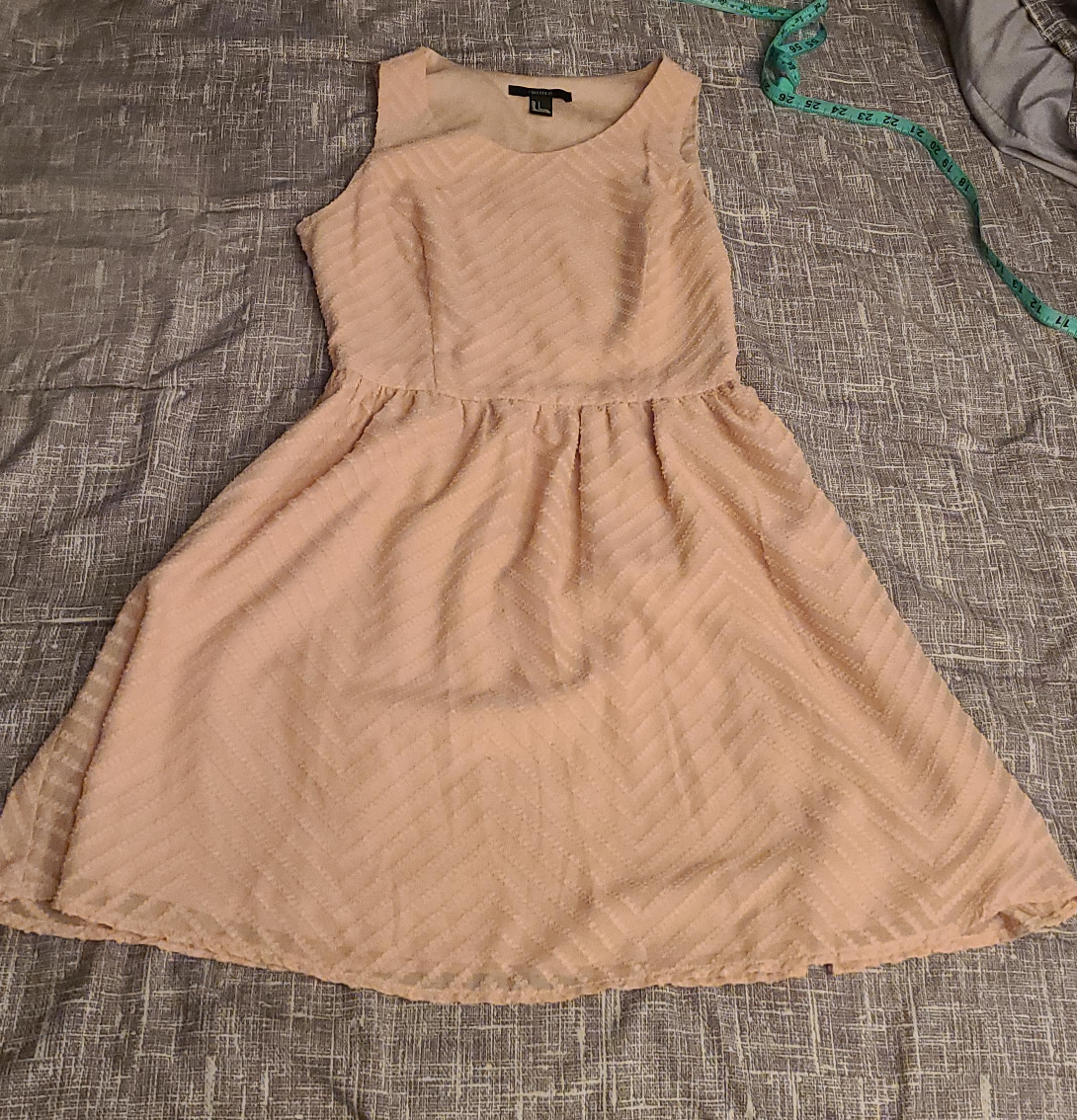 Forever 21 Pink Textured Sleeveless Dress