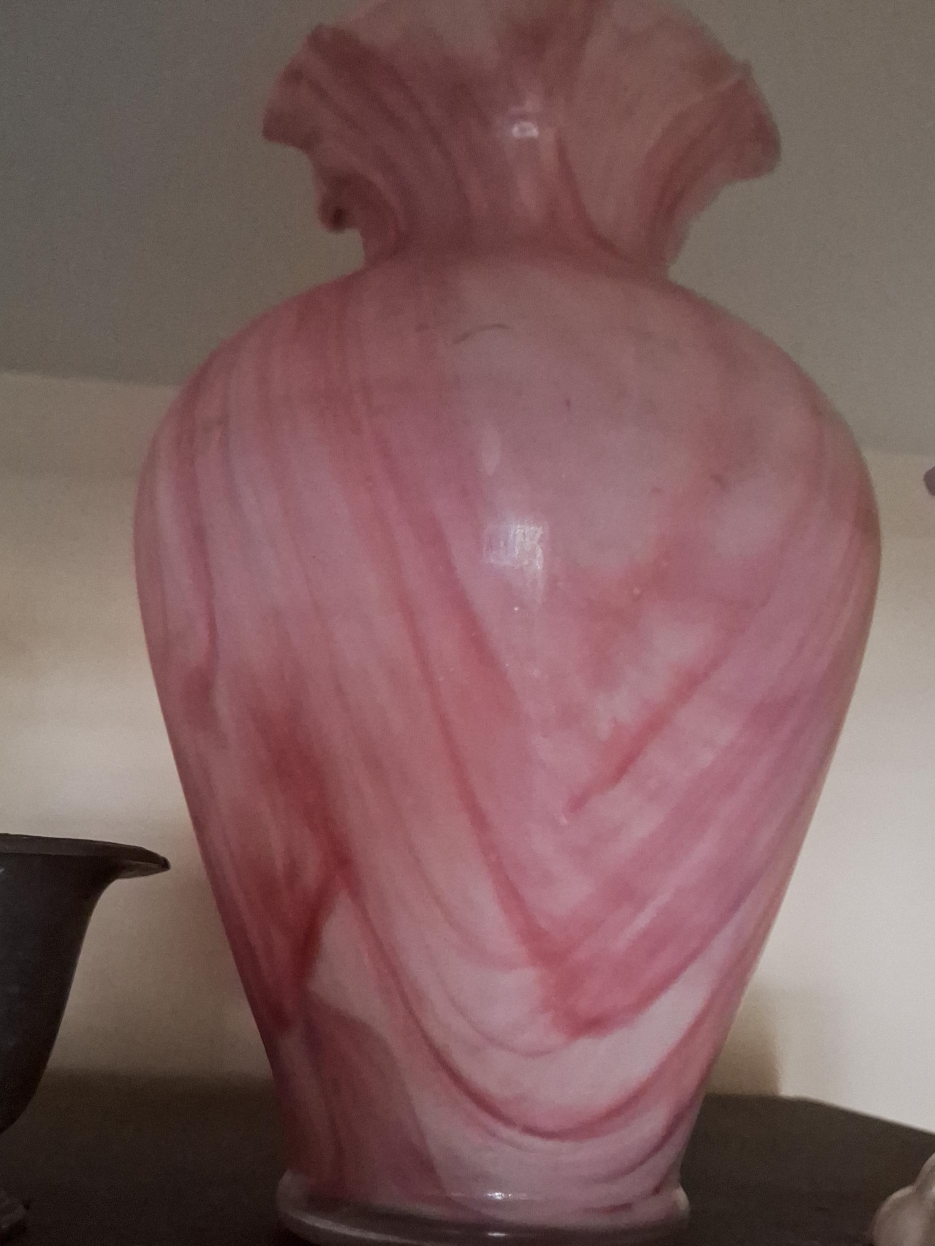 Pink Swirl Glass Vase thumbnail