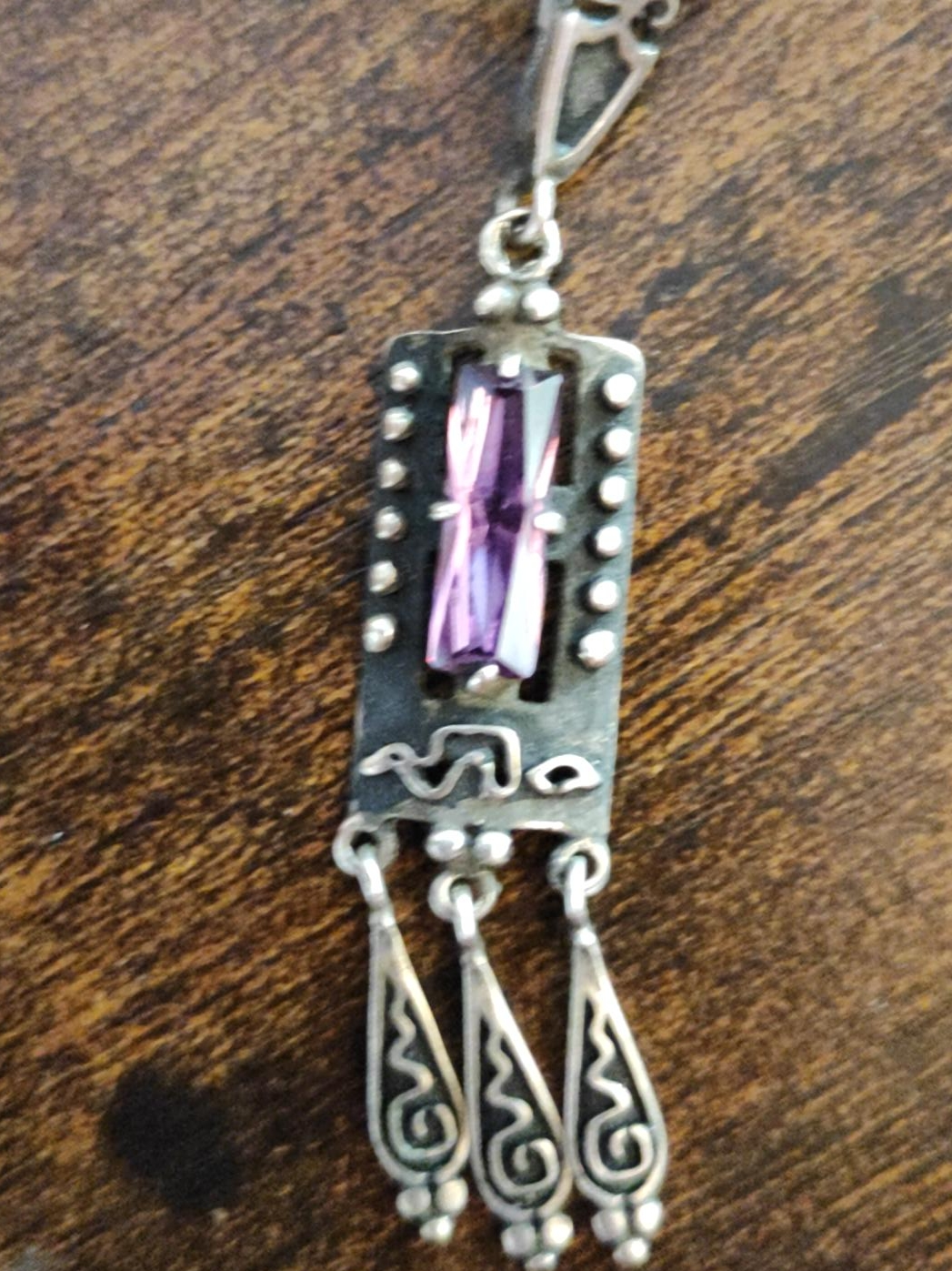 Silver Pendant with Amethyst thumbnail