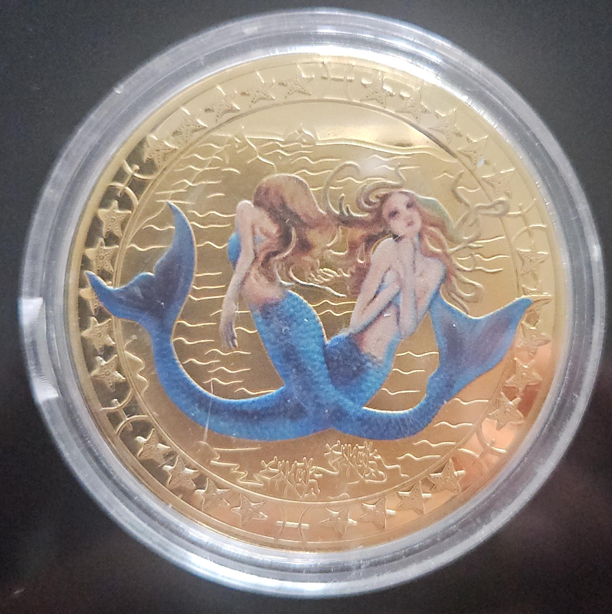 Mermaid Art Gold Plated Coin thumbnail
