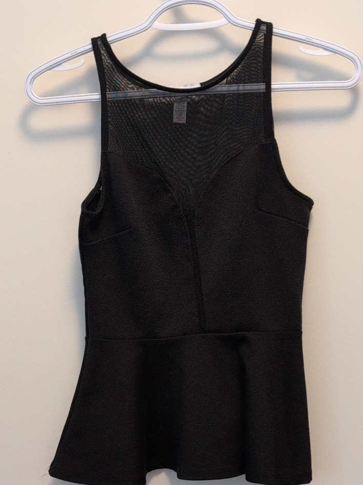 Ambiance Apparel Black Peplum Top - Size S
