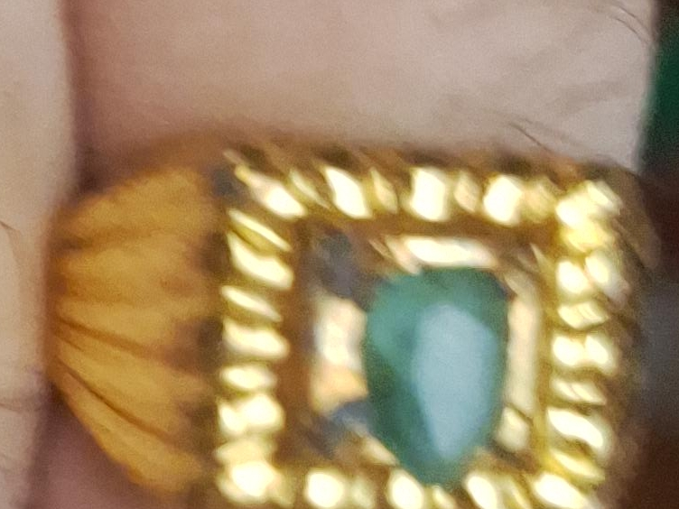 Gold Ring with Green Stone thumbnail