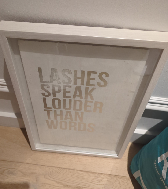 Framed 'Lashes Speak Louder Than Words' Art thumbnail
