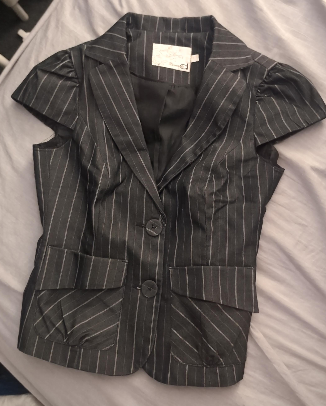 Romeo & Juliet Couture Pinstripe Vest