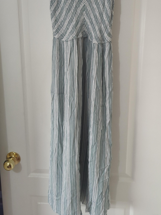 Striped Maxi Dress - Blue and White thumbnail