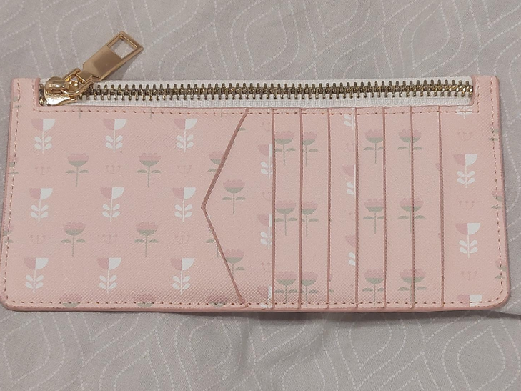 Pink Floral Card Holder Wallet thumbnail