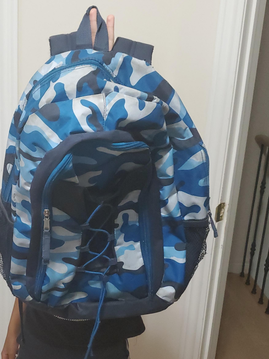 Blue Camo Backpack