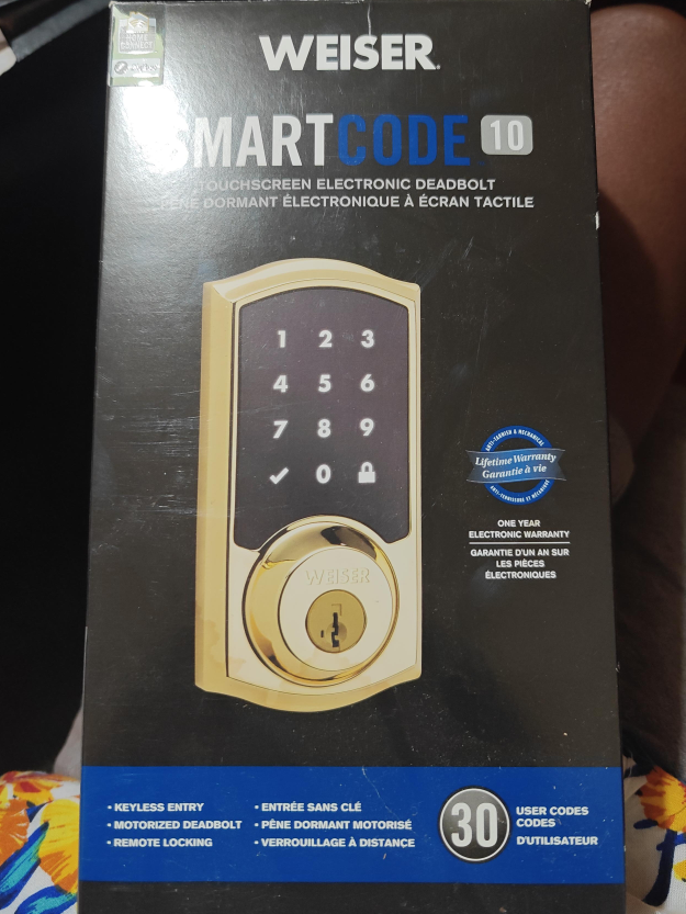 Weiser SmartCode 10 Touchscreen Deadbolt - NEW thumbnail