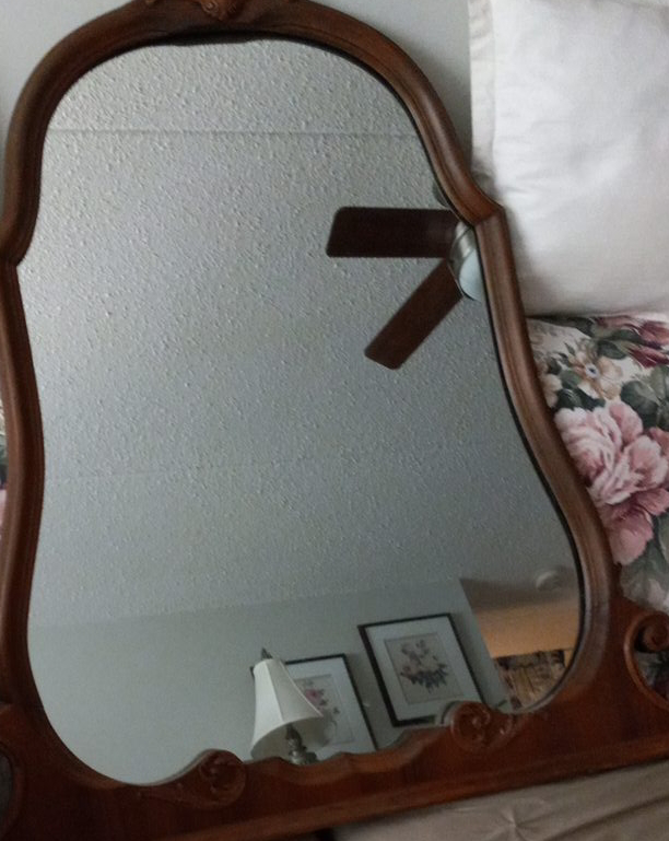 Wooden Framed Ornate Mirror thumbnail