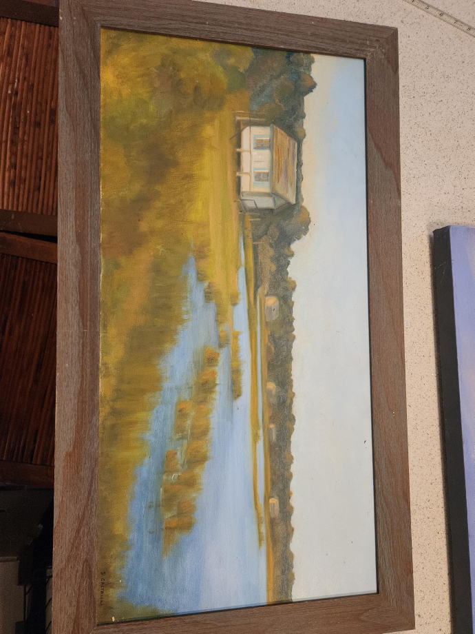 Framed landscape painting thumbnail