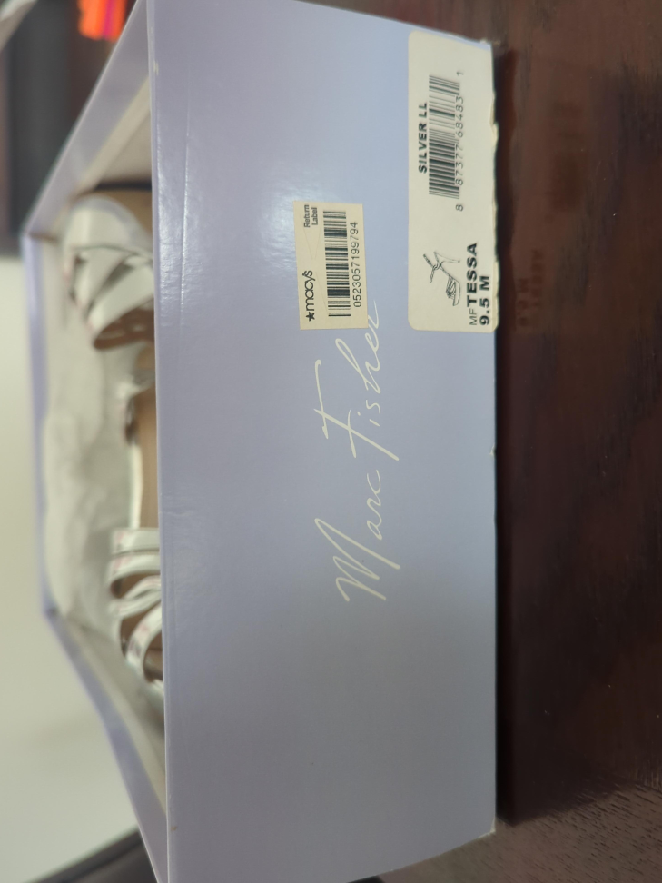 Marc Fisher Tessa Silver Heels - Size 9.5 thumbnail