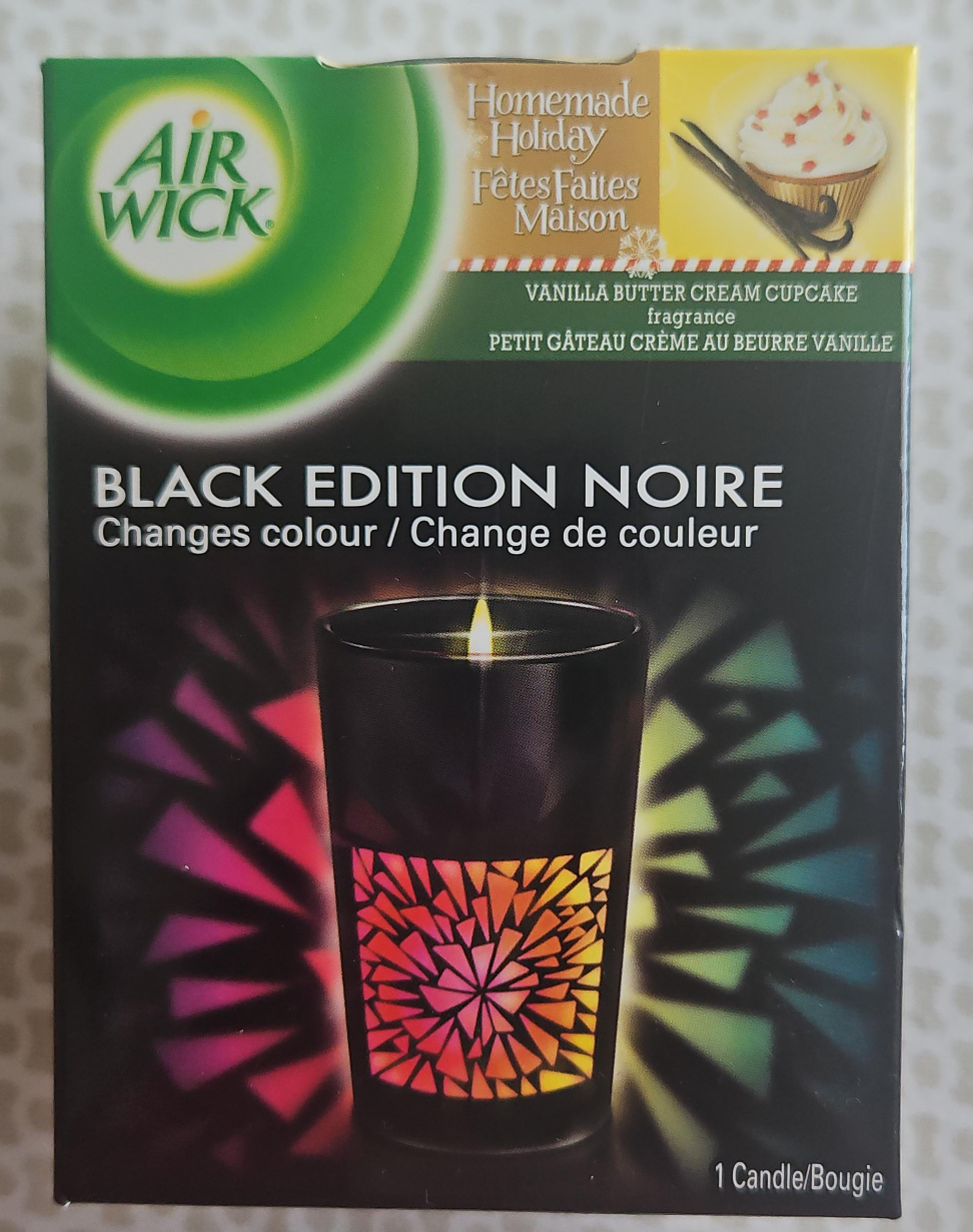 Air Wick Black Edition Vanilla Butter Cream Cupcake Candle thumbnail
