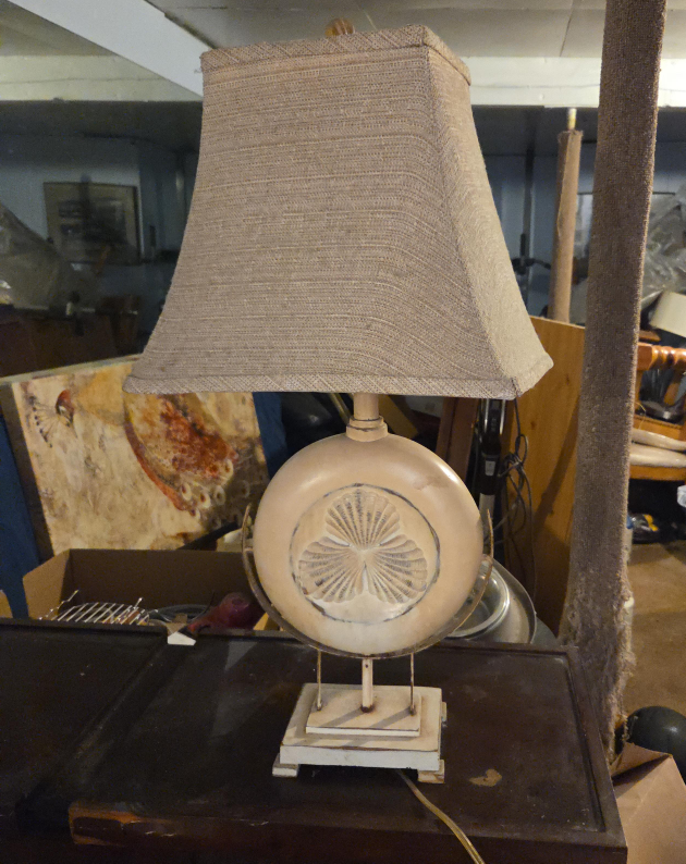 Table Lamp with Beige Shade thumbnail