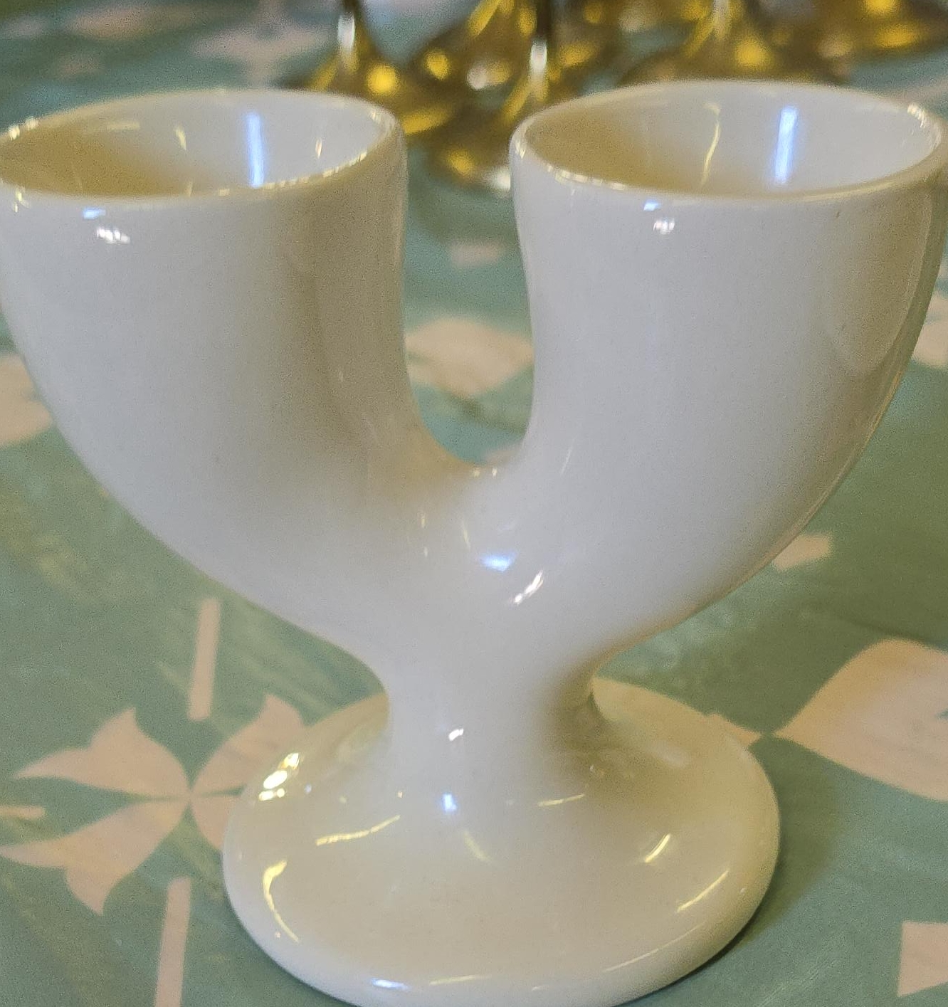 Double Egg Cup - White Ceramic thumbnail