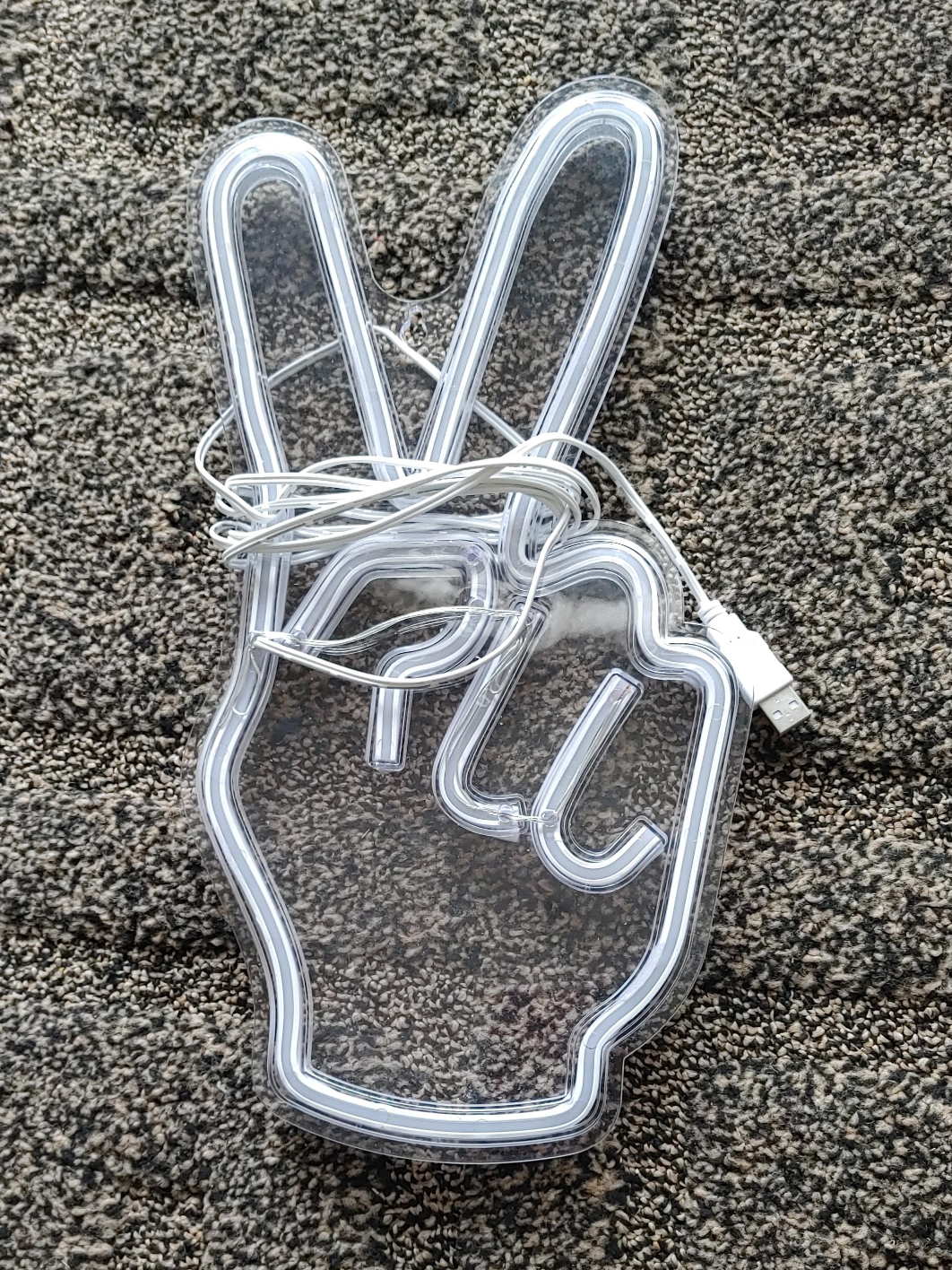 Peace Sign Neon Light thumbnail