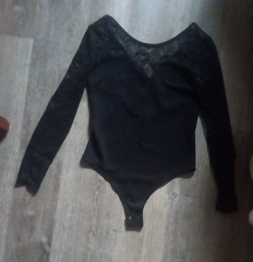 Black Long Sleeve Bodysuit image indicator(1)