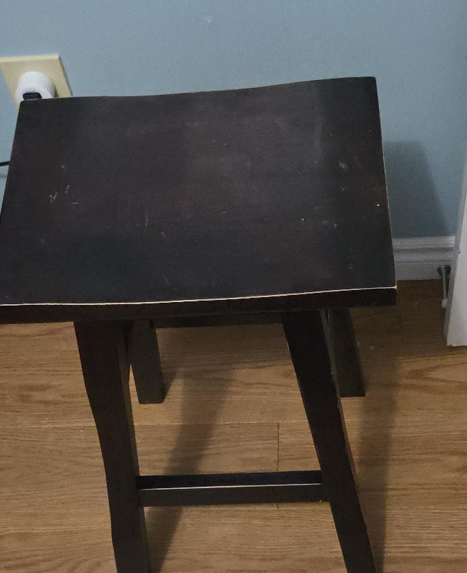 Black Wooden Bar Stool thumbnail
