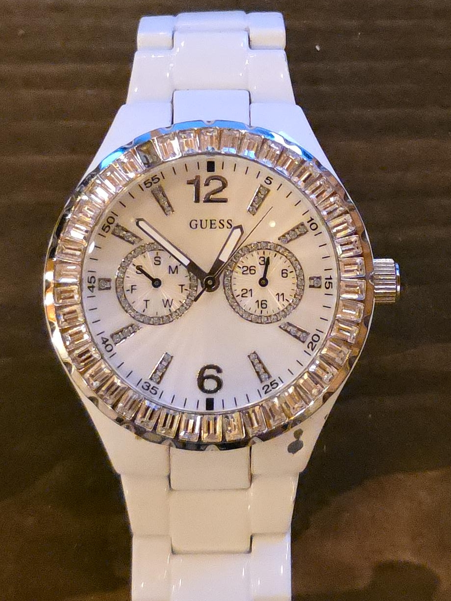 Guess White Ceramic Women's Watch thumbnail