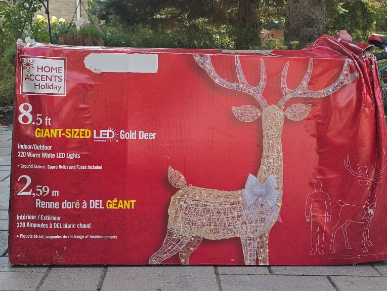 Home Accents Holiday 8.5ft LED Gold Deer thumbnail